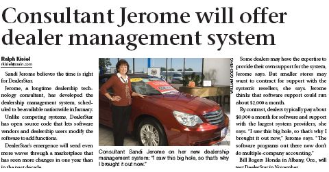 Sandi Jerome releases DealerStar